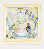 13th working drawing for ritz. (love at the ritz iii) by Anthony Green, Watercolour, gouache and pencil, offered Oct 2024