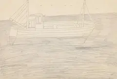 Crabber by Bryan Pearce, 1963, Pencil and ink, sold Oct 2024