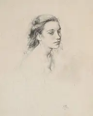 Juanita by Pietro Annigoni, 1951, Pencil, sold Oct 2024