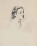 Juanita by Pietro Annigoni, 1951, Pencil, sold Oct 2024