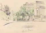 Chester place by Elwin Hawthorne, pencil, offered Oct 2024