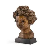 Joan greenwood (child) by Jacob Epstein, Bronze with a gold patina Height, sold Oct 2024