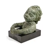 Fourth portrait of peggy jean (asleep) by Jacob Epstein, Bronze with a green patina, offered Oct 2024