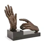 Risen christ (hands only) by Jacob Epstein, Bronze with a dark brown patina, sold Oct 2024