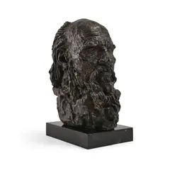 Old smith by Jacob Epstein, Bronze with a black patina Height:, sold Oct 2024