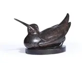 Woodcock by Geoffrey Dashwood, Bronze with a brown patina, sold Oct 2024