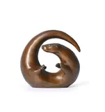 Playful otter by Laurence Broderick, 1995, Bronze with a brown patina, sold Oct 2024