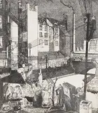 East End by William Martin Larkins, etching, sold Jan 2025