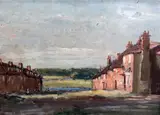 Buckler's Hard by Paul Ayshford Methuen, 4th Baron Methuen, oil on board, sold Dec 2024