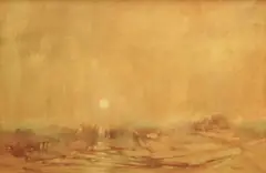 Sunlit landscape by Michael Jain, oil on canvas, sold Dec 2024