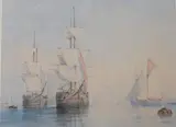 Maritime by Alfred Herbert, watercolour, offered Dec 2024