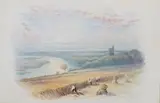 Figures Thrashing Wheat by Myles Birket Foster, watercolour, offered Dec 2024