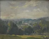 View in Rickmansworth by Alfred Robert Hayward, oil on board, sold Dec 2024