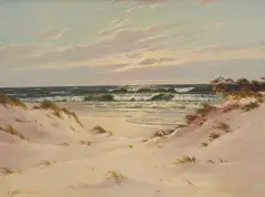 Sand dunes by Horst Altermann, oil on canvas, sold Dec 2024