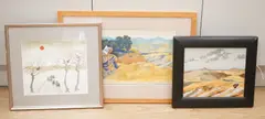 Landscape by Caroline Conran, oil on board, offered Dec 2024