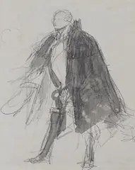 George IV at Holyrood by David Wilkie, ink and wash, sold Dec 2024