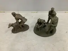 Figures with greyhounds by Norman Barrow, sculpture, sold Dec 2024