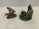 Figures with greyhounds by Norman Barrow, sculpture, sold Dec 2024
