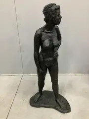 A bronzed composition sculpture by Norman Barrow, sculpture, offered Dec 2024