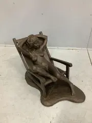 A bronzed composition sculpture by Norman Barrow, sculpture, offered Dec 2024