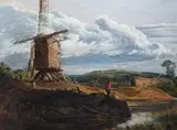 Untitled by John Linnell, oil on panel, sold Dec 2024