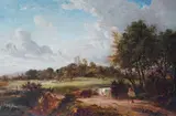 The Road to Bramber by George Burrell Willcock, Oil on canvas relined, sold Dec 2024