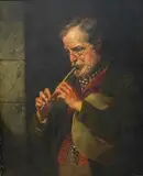 A Man who has seen better days by John Thomas Peele, 1866, oil on panel, sold Dec 2024