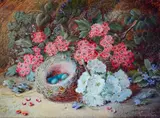Still life of birds nest by Vincent Clare, oil on canvas, sold Dec 2024