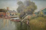 Church Island on the Thames by Charles John De Lacy, 1905, oil on canvas, offered Dec 2024