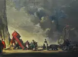 The Procession by John Brakewell, oil on canvas, offered Dec 2024