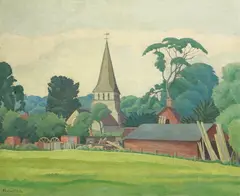 Untitled by Ethelbert White, Oil on original canvas in honest untouched condition, one small puncture hole near, sold Dec 2024