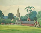 Untitled by Ethelbert White, Oil on original canvas in honest untouched condition, one small puncture hole near, sold Dec 2024