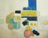 Mystical Still Life no.1 by Bernard Stern, 1974, oil on canvas, sold Dec 2024