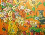 .... de Cuivre rouge by Guillemette Morand, oil on canvas, sold Dec 2024