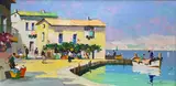 Beaulieu near Monte Carlo French Riviera by Cecil Rochfort D'Oyly-John, oil on canvas, sold Dec 2024