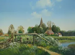 Coombe House by Frank Wootton, oil on canvas, offered Dec 2024