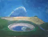 Dew Pond by Harold Mockford, oil on canvas, sold Dec 2024
