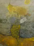 Yellow Tree by Harold Mockford, oil on board, sold Dec 2024