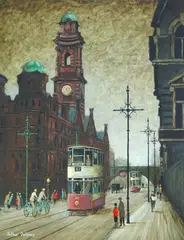 Oxford Street by Arthur Delaney, oil on board, sold Dec 2024