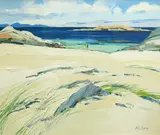 Sunny beach, Iona by Robert Kelsey, 1994, oil on canvas, offered Dec 2024