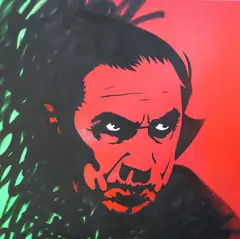 Bella Lugosi by Pure Evil, oil, sold Dec 2024
