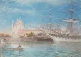 The Saluté by Albert Goodwin, 1903, watercolour and bodycolour, sold Dec 2024
