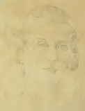 Portrait of Deidre Frank at Chauntry Court by Stanley Spencer, Pencil on paper, sold Dec 2024