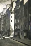 Quartier Latin by Christopher Richard Wynne Nevinson, etching, sold Dec 2024