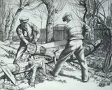 Untitled by William Washington, etching, sold Dec 2024