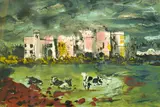 Carew Castle by John Piper, pencil and numbered, sold Dec 2024