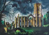 Fountains Abbey by John Piper, screenprint, sold Dec 2024