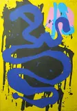 Blue Snake by John Hoyland, pencil and dated, sold Dec 2024