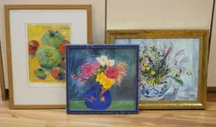 Still life by Caroline Conran, oil on canvas board, sold Dec 2024