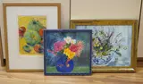 Still life by Caroline Conran, oil on canvas board, sold Dec 2024